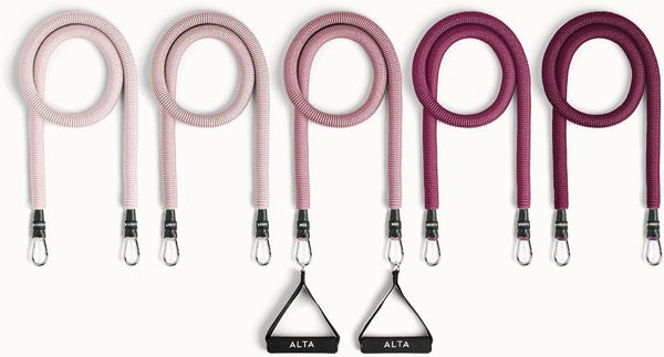 ALTA Resistance Tube Bands for Women - Full Kit Resistance Bands for Working Out with Handles, Ankle Straps, Door Anchor – Home Workout Bands for