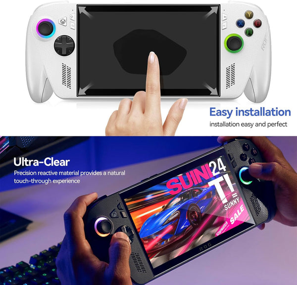 ivoler 3-Pack Screen Protector for ASUS ROG Xbox Ally X/ROG Xbox Ally Handheld 2025, Tempered Glass, 7 inch Full Coverage, Transparent Ultra HD,