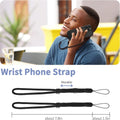 CACOE Cell Phone Lanyard, Black, 2 Pcs | 1 Adjustable Neck Strap, 1 Wrist Strap, 2 Pads Included, Universal Crossbody Multifuctional Compatible