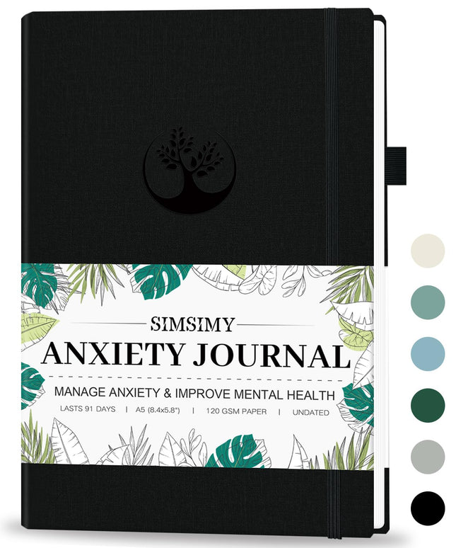 Mental Health & Anxiety Journal, 91 Days Mood Tracker Journal for Mindfulness, S