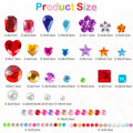 MYDBUYSOME 2774pcs Gem Stickers Jewels for Crafts, Self Adhesive Rhinestone Jewel Stick on Gems, Acrylic Bling Heart Stickers, Craft Supplies for Kids