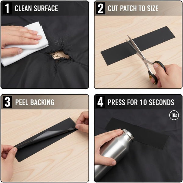 I-MART 6 Pcs Self Adhesive Nylon Repair Kit for Down Jacket 8"x4", Waterproof Nylon Patch for Jackets, Cloth Patch for Clothing Fix, Multi-Purpose
