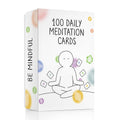 BEST 100 Daily Meditation Cards | Anxiety Relief Item for Relaxation | Self Care Kit for Stress Relief | Perfect Mindfulness Gift For Teens &