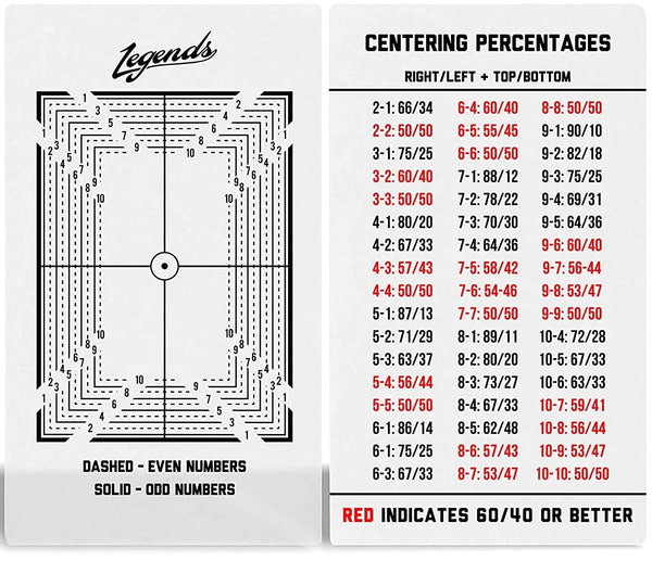 Legends Card Grading Centering Tool by Envy Born Games | Cleaning Cloth Kit Material for PSA - BGS 3.5 inches