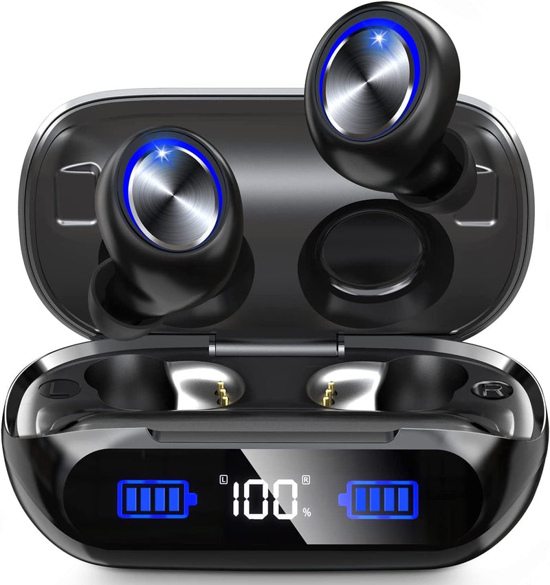 YIPUT Wireless Earbuds Bluetooth 5.3 Headphones 200 Hours Playtime with 2000Mah Charg Case,In Ear Headest Ip7Waterproof Noise Cancelling Built-In