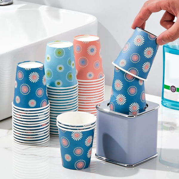 SIUQ 300 Pack 5 oz Paper Cups, Disposable Bathroom Cups, Small Mouthwash Cups, Hot/Cold Beverage Drinking Mini Cup for Party, Picnic, BBQ, Travel