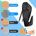 LEIFIDE 10 Pieces Cubicle Hooks Clips, 40 Lbs Picture Hangers,Silver 10 Black