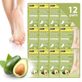 Original Derma Beauty Foot Mask 12 Pairs Intense Hydration Avocado Oil Moisturizing Foot Mask Set Body Exfoliator Callus Remover Foot Masks Foot