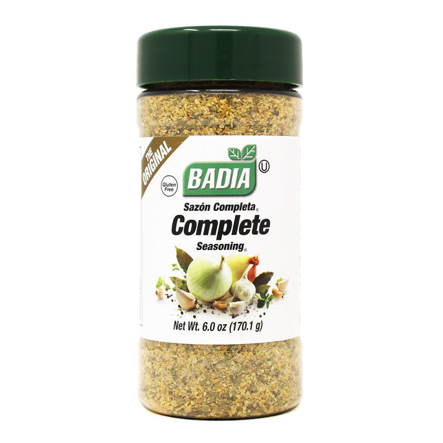 Badia Complete Seasoning, 6 oz - All-Purpose Spice Blend of Garlic, Onion, Salt, Pepper, Herbs & Spices - Savory Signature Blend 6 Ounce (Pack of 1)
