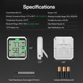 VIVOSUN Digital Hygrometer Thermometer, Humidity Meter with Probe, App Thermometer with External Probe