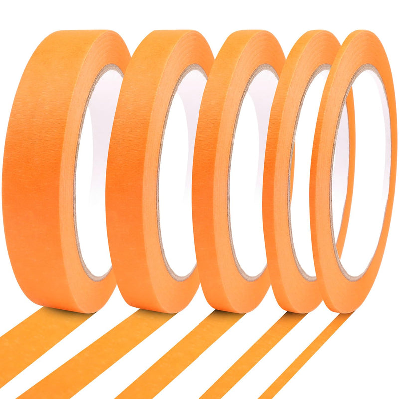 5 Rolls Pinstripe Tape - Masking Tape 1/16", 1/8", 1/4", 1/2", 3/4" - Thin Painters Masking Automotive Tape for DIY, Car, Auto, Paint, Art,