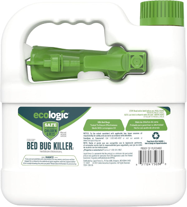 Ecologic Bed Bug Killer 64 Ounces, Ready-To-Use Spray, Kills Pyrethroid-Resistant Bed Bugs And Eggs 64 Fl Oz (Pack of 1)