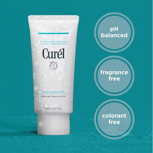 Curel Japanese Skin Care Makeup Cleansing Gel, Waterproof Eye Makeup Remover and