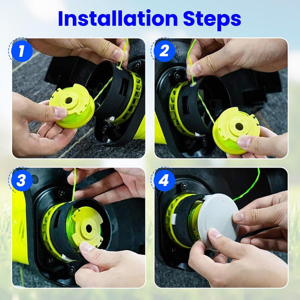 6 Pack Weed Eater String Replacement for Ryobi 18v, 24v, and 40v Cordless Trimmers