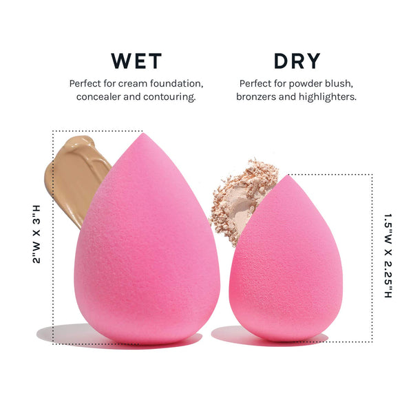 AOA Studio Collection makeup Sponge Set Latex Free and High-definition Set of 6 makeup Wonder blender For Powder Cream and Liquid, Super Soft