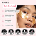 Elizabeth Mott 24K Gold Under Eye Patches, 20 Pairs | Cooling Facial Massager, Reduces Puffiness & Under-Eye Bags, Tightens Pores, Boosts