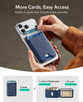 ESR for MagSafe Wallet with Stand, RFID Blocking, MagSafe Ring Included, 5 Cards Holder for Phone Case, Slim Magnetic Wallet for iPhone