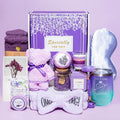 Birthday Gifts for Women,Gifts for Her Purple Gifts Basket for Women Lavender Relaxing Gift Set Self Care Package Unique Female Gift Ideas