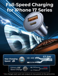 AINOPE 67.5W Cigarette Lighter Adapter Car Charger USB C Fast Charging | [Mini & Metal] PD&QC Cigarette Lighter USB Charger 12V Outlet Plug Socket