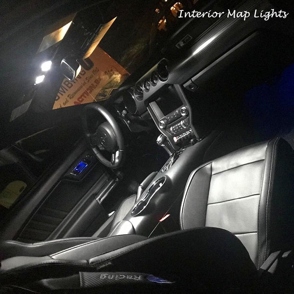 Alla Lighting T10 Wedge 194 168 2825 W5W LED Bulbs, 6000K White License, Reverse, Trunk, Marker, Parking, Door, Map, Dome Lights Lamps, 360ÃÂ° Light