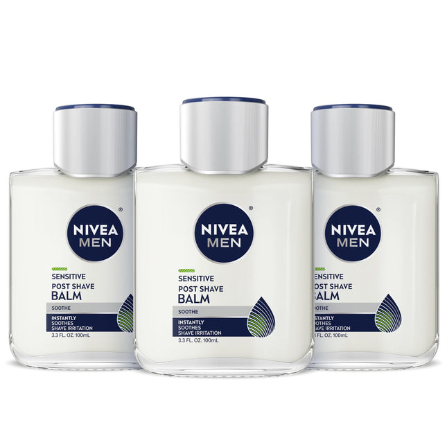 NIVEA MEN Sensitive Soothing Post Shave Balm with Vitamin E, Pro-Vitamin B5 and 