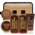 Gifts for Men 6pcs Sandalwood Gift Set Travel Size Toiletry with Shampoo, Body Lotion, Mens Gift Birthday Anniversary Gift Sets for Men, Christmas