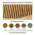Onedor Handmade 100% Natural Green Sandalwood Hair Combs - Anti-Static Sandalwood Scent Natural Hair Detangler Wooden Comb (Wide Tooth),1 Count