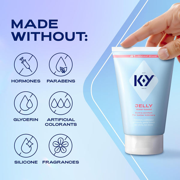 K-Y Jelly Personal Lubricant, Water Based Lube for Sex, 7 FL OZ 7 Fl Oz (Pack of 1)