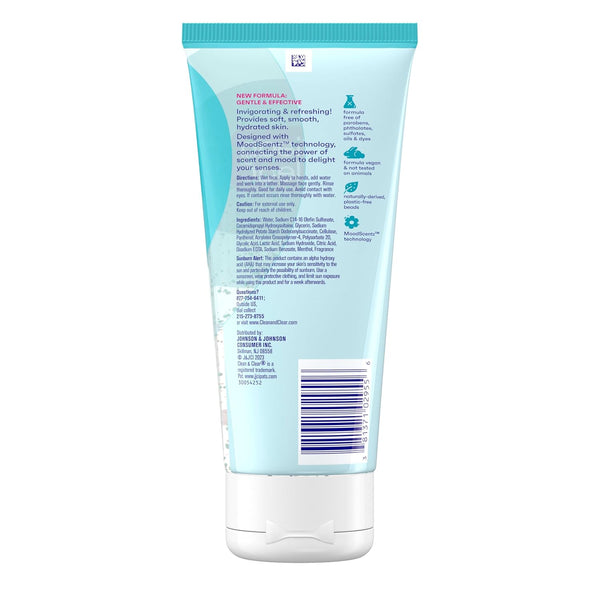 Clean & Clear Deep Action Exfoliating Facial Cleanser, Scrub & Face Wash, Pro-Vitamin B5, Lactic & Glycolic Acids, Oil-Free Gentle Daily