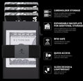 Slim Aluminum Card Holder Wallet for Men, Durable Expandable Backplate, RFID Blocking Minimalist Metal Pop up Wallet, Holds 12+ Cards plus Cash