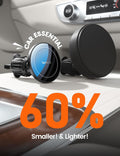 Lamicall 15W for Magsafe Car Mount Charger - [3-In-1 Upgraded Intelligent Chip] 360ÃÂ° Wireless Car Phone Holder Charger Vent Dashboard Magnetic