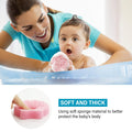 Baby Bath Sponge, Natural Cute Shapes Soft Shower Sponges for Bathing, Bathtub Foam for Infants and Toddler, 3pcs : Blue Dolphin, Pink Shell,