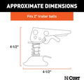 CURT 25194 Posi-Lock Coupler Replacement Latch for 2-Inch Trailer Hitch Ball, CLEAR ZINC