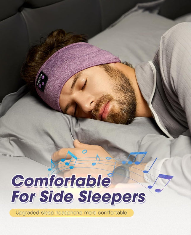 Perytong Sleeping Headphones Bluetooth 5.4 Headband, Wireless Music Sleeping Mask Headphones Earbuds Earphones Sweatproo