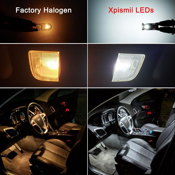 Xpismii 12 Piece 6000K White Interior LED Light Kit Package Replacement for Chevy Chevrolet Silverado/GMC Sierra 2007 2008 2009 2010 2011 2012