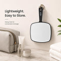 ForPro 9.6" L x 6.3" W Premium Hand Mirror w/Handle for Home & Salon, Black Medium