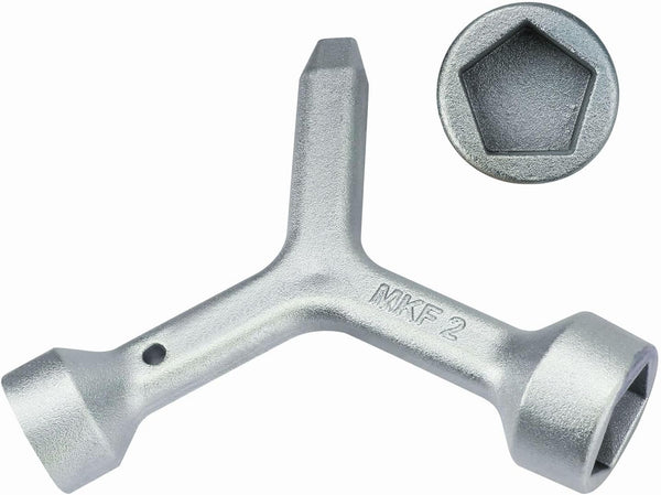 MKF2 Water Meter Box Key for Quick Opening Of Meter Box, Water Valve Box, Gas Shut-off Covers and Fire Hydrants (1 PCS)