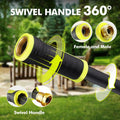 Garden Hose 3FT - PHLEX PRO Water Hose Heavy Duty Premium 5/8'' Rubber 3-Layer, Innovation Flexible Hybrid Lightweight Water Hose, Full Brass Male