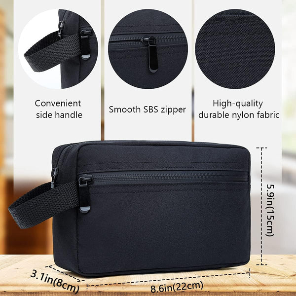 FUNSEED Travel Toiletry Bag for Women and Men, Water-Resistant Shaving Bag for Toiletries Accessories, Foldable Storage Bags with Divider and