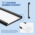 50 Pack "C" Channel Magnetic Label Holders 1X3 with 100 White Card Inserts, 50 Clear Plastic Protectors and Bonus 20 Colorful Cardstock Inserts in