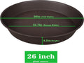 2 Pack of 26 inch Plant Saucer Round, 4.2" Depth Tray, Large Deep Plant Saucers for Pots, Heavy Duty Plastic Flower Plant Water Trays for Indoors