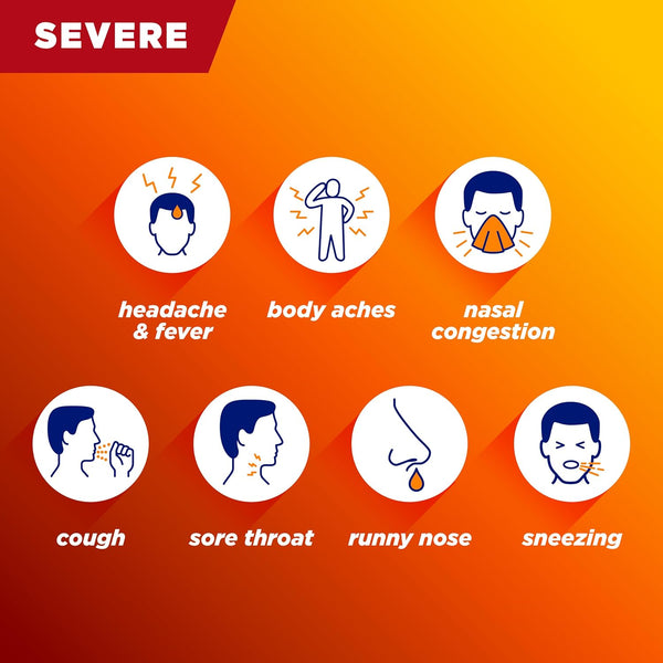 Alka-Seltzer Cold, Cold & Flu + Congestion Severe Fast Dissolve Tablets, Flu Medicine, Multi-Symptom Relief, Body Aches and Pains, Fever Reducer,
