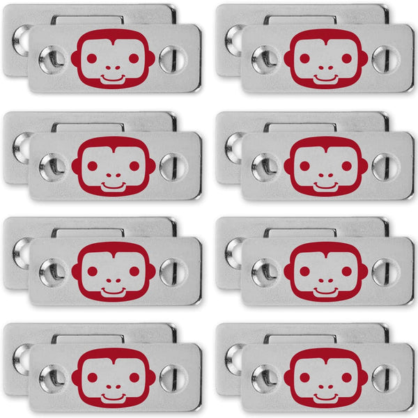 RUBY Monkey Magnets AS-SEEN-ON-TV, Cabinet and Drawer Magnet Sets, Fast and Easy Installation, Just Peel & Stick, Slim Design Fits Virtually