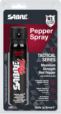 SABRE Magnum 120 Pepper Spray, 40 Bursts, 12-Foot (4-Meter) Range, Extra Large 92.4 Gram Canister, UV Marking Dye, Flip Top Safety, Black