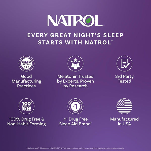 Natrol Fast Dissolve Melatonin 10Mg Tablets - Strawberry Flavor, 100 Count, Sleep Support Melatonin Tablets for Adults, 100-Day Supply