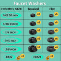 XBVV 37 Size 1075 Pcs Faucet Washers & O-Rings Kit & Plumbing Gasket 3-in-1 Home Universal Rubber Washers Assortment Kit for Faucet Hose Spigot