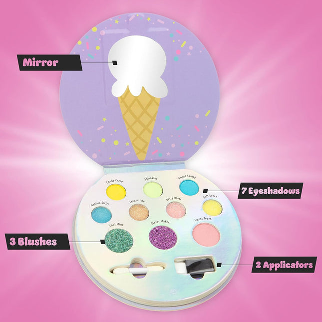 Cool Glisten & Glitter Makeup Palette 10 Color Eyeshadow & Blush Makeup Novelty 