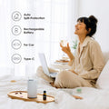 Waterless Diffuser for Essential Oil, Battery Operated Nebulizer, 0.7 Fl.Oz./ 20Ml Capacity, Mini Scent Air Machine, 3 Countdown Timers & 3 Mist