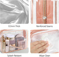 PACKISM TSA Approved Toiletry Bag - Clear Makeup Bag for Travel, Rose Pink Active Rose Pink Medium Set