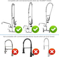 Pre-rinse Sprayer Hose Replacement Kit for Commercial Kitchen Sink Faucet, 44” Length Stainless Commercial Dish Spray Hose Parts